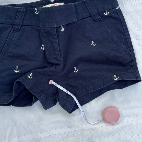 J crew navy shorts w/ embroidered anchors size 0 - Picture 3 of 5
